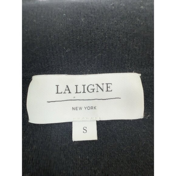 La Ligne Womens Jane Jacket Cashmere Wool Shirt Shacket Small Minimalist Black - Picture 6 of 11